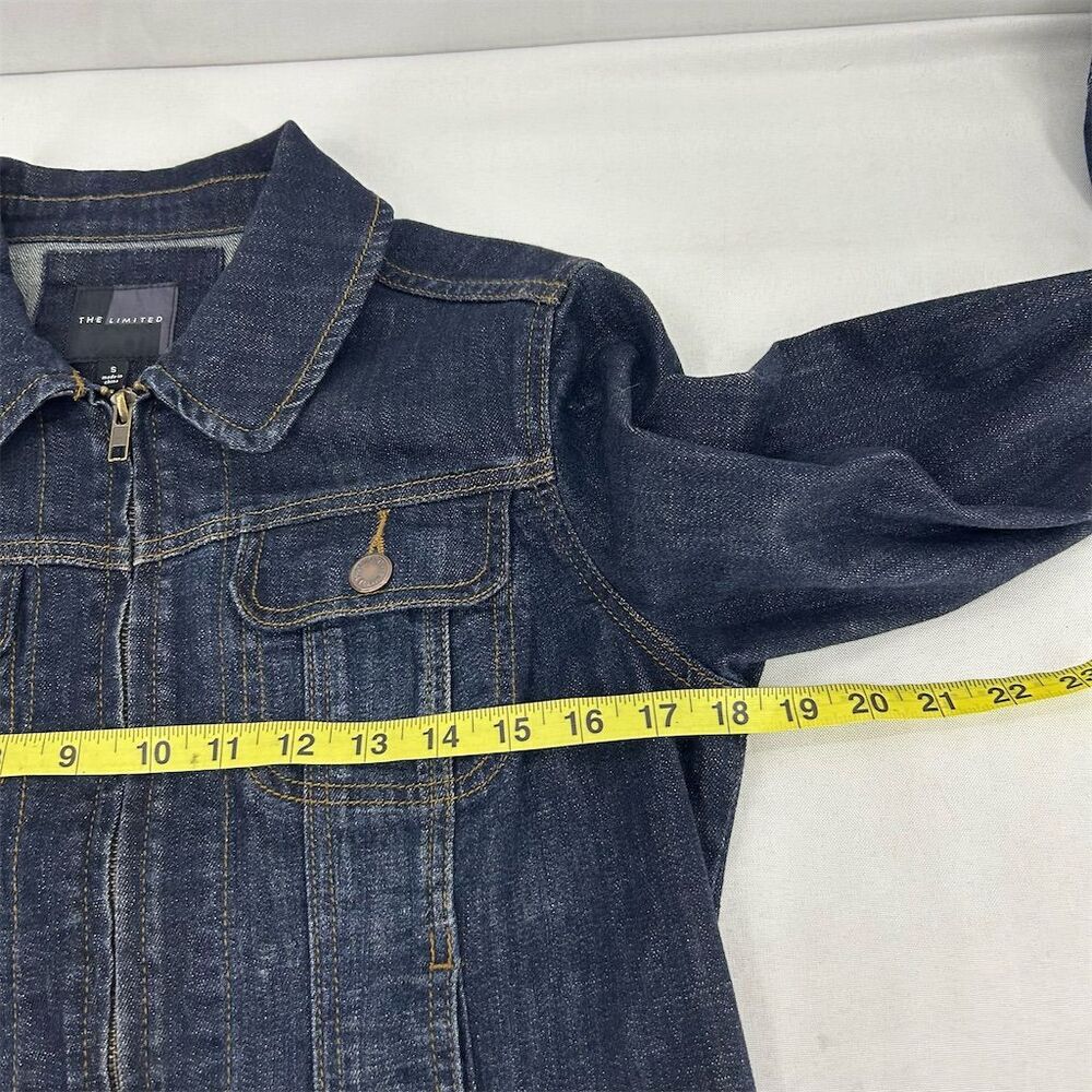 The Limited Women's Denim Jean Jacket Blue Size S Casual Long Sleeve Stretchy - Picture 7 of 8